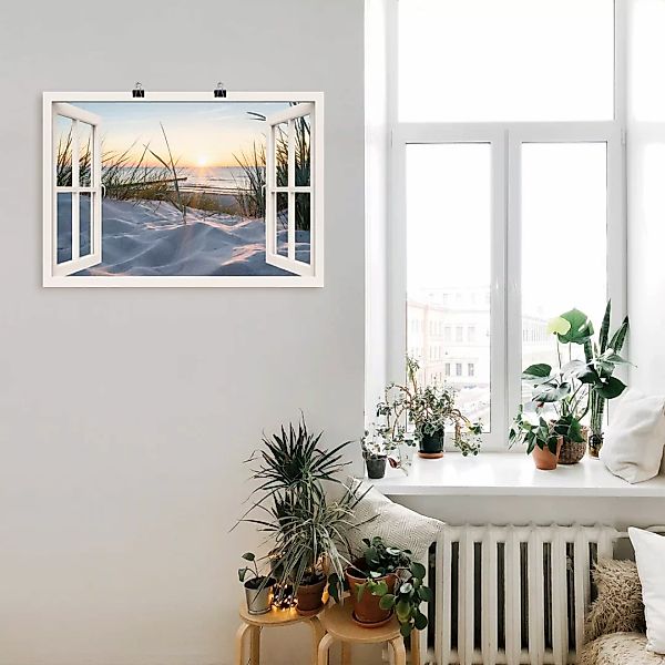 Artland Wandbild "Ostseestrand durchs Fenster", Meer Bilder, (1 St.), als A günstig online kaufen