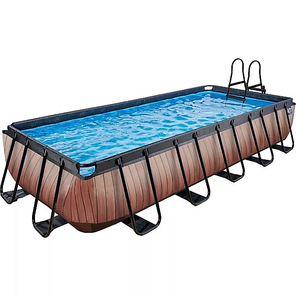 EXIT Wood Pool Braun 540x250x100cm m. Filterpumpe günstig online kaufen