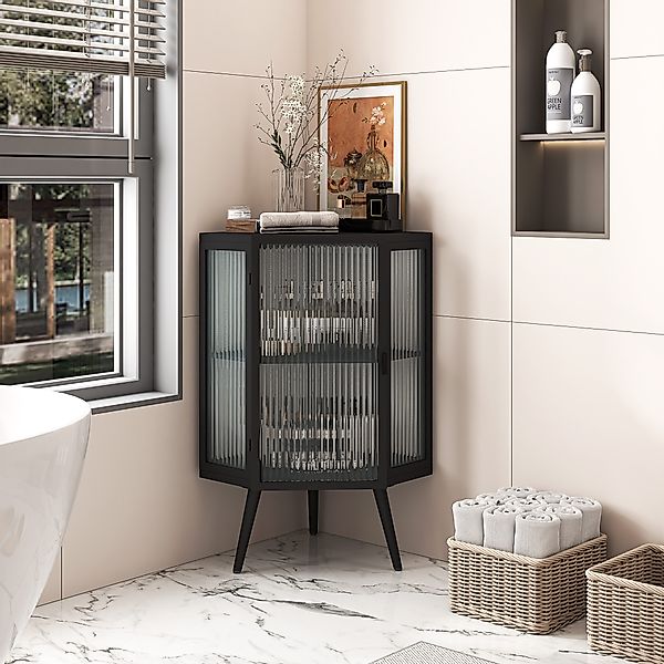 STILVORA Sideboard Badscharank mit Glastür,Beistellschrank mit günstig online kaufen