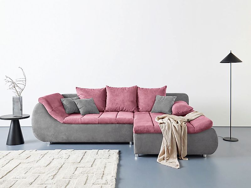 INOSIGN Ecksofa "Imola, elegant und modern, aktuelle Steppung im Sitz, bequ günstig online kaufen