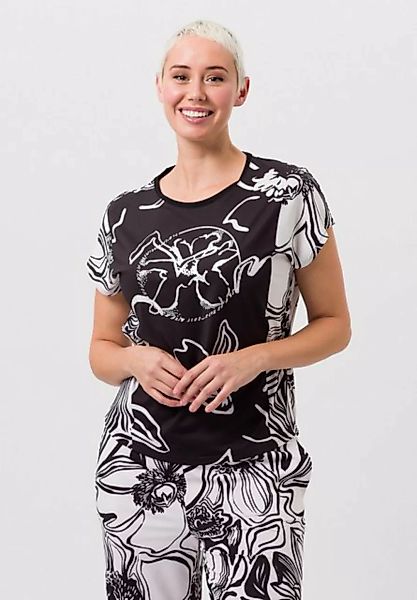 TUZZI Kurzarmshirt mit Alloverprint und Kimonoärmeln günstig online kaufen