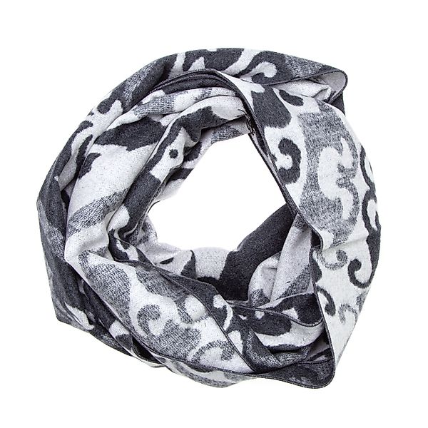 TINITEX Seidenschal Schal Seidenflanell Ornamente schwarz günstig online kaufen