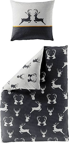 BIERBAUM Bettwäsche 3923, Biber, 2 teilig, Biber, 100 % Baumwolle, pflegele günstig online kaufen