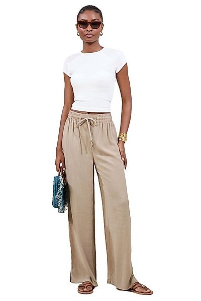 LIPSY Palazzohose Lipsy Hose mit weitem Bein und Leinen, Regular (1-tlg) günstig online kaufen