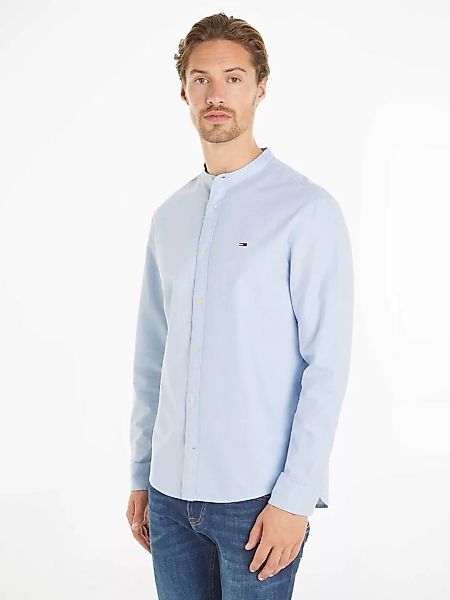 Tommy Jeans Langarmhemd "TJM REG OXFORD MAO SHIRT", mit Logostickerei günstig online kaufen