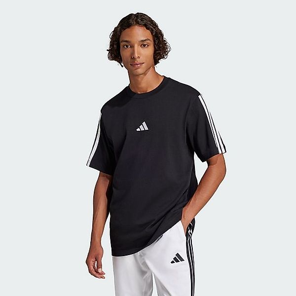 adidas Sportswear Poloshirt ESSENTIALS 3-STREIFEN SINGLE JERSEY T-SHIRT günstig online kaufen