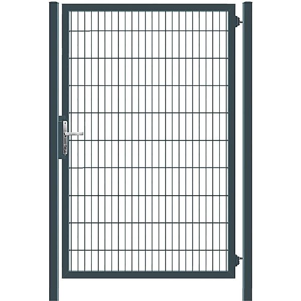 GEWA Gartentor Classic Einflügelig 1,5m Breit 1,2m Hoch Doppelstabmattenzau günstig online kaufen