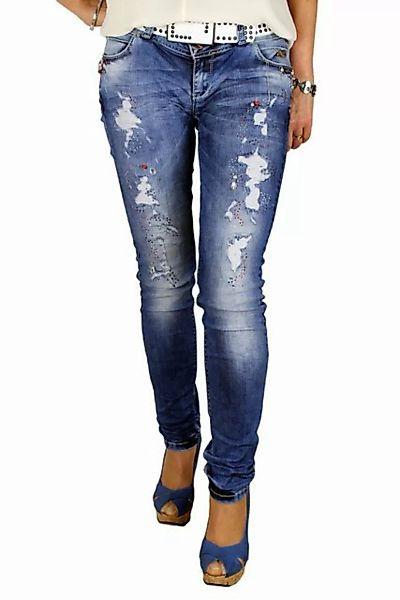 Cipo & Baxx Slim-fit-Jeans Jeans Hose mit einzigartiger Strasssteinverzieru günstig online kaufen