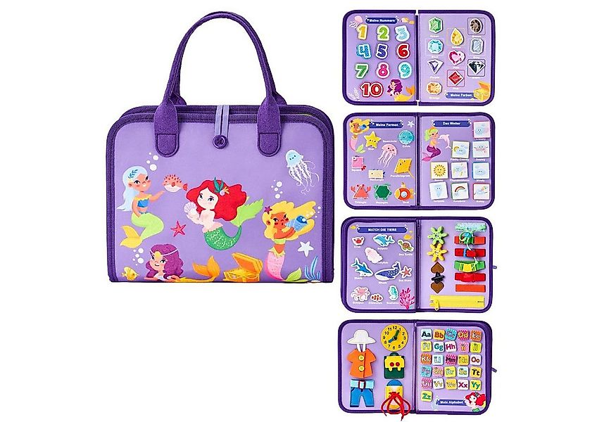 OKWISH Lernspielzeug Montessori Busy Board Kinder Tragbares Filz Lernboard günstig online kaufen