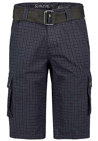 SUBLEVEL Cargoshorts Kariertes Design mit Capri Style Karierte Cargoshorts günstig online kaufen