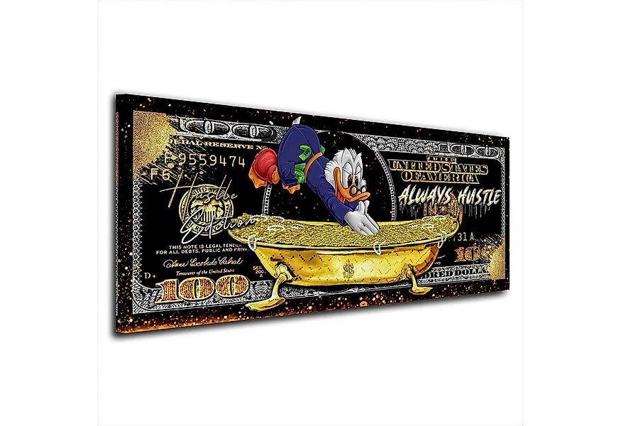 Artedinoi Leinwandbild Duck 100 Dollar Comic Leinwandbild Wandbild Dekorati günstig online kaufen