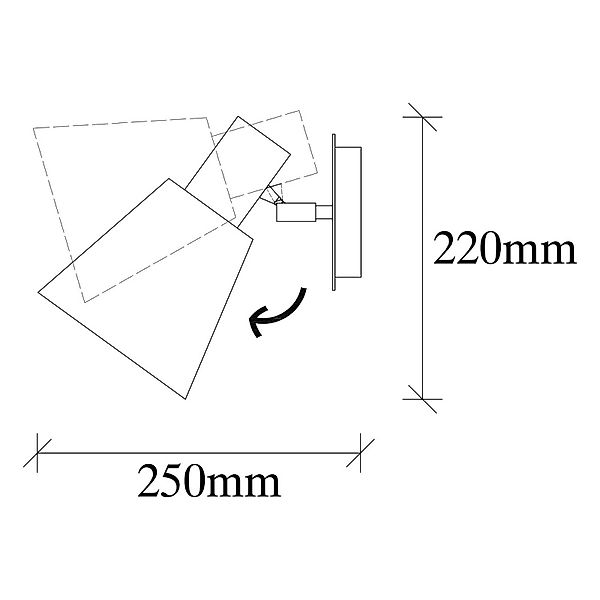 Wandleuchte Kem, messing, Metall, Höhe 22 cm, E27 günstig online kaufen