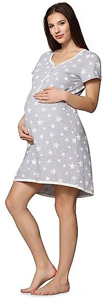 Be Mammy Umstandsnachthemd Damen Umstands Nachthemd mit Stillfunktion BE20- günstig online kaufen