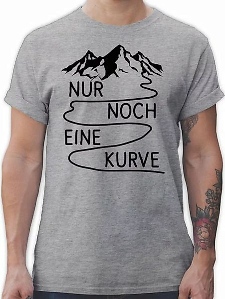 Shirtracer T-Shirt Nur noch eine Kurve Wandern günstig online kaufen