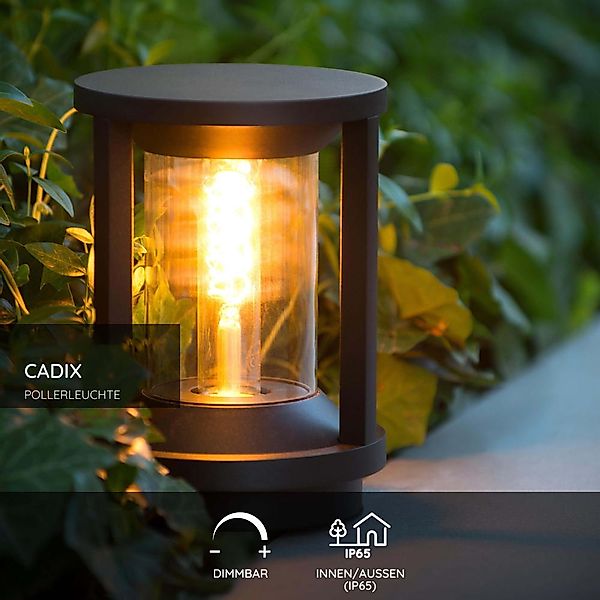 Wegeleuchte Cadix in Schwarz E27 220 mm günstig online kaufen