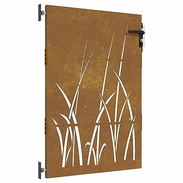 vidaXL Gartentor 85x150 cm Cortenstahl Gras-Design 153223 günstig online kaufen