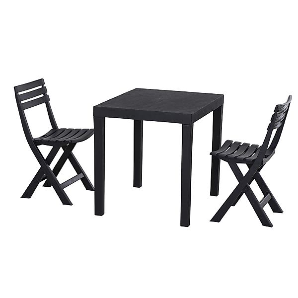Progarden Balkonset Club 3-teilig Anthrazit günstig online kaufen