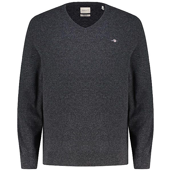Gant Feinstrickpullover mit Lammwolle Farbe anthrazit Größe: 4XL günstig online kaufen