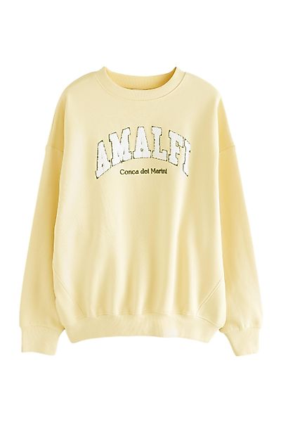 Next Sweater Gelbes Bouclé Amalfi Sweatshirt günstig online kaufen