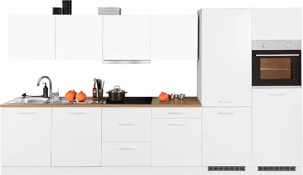 KOCHSTATION Küchenzeile »KS-Kehl« mit E-Geräten, Breite 360 cm, inkl. Kühl/ günstig online kaufen