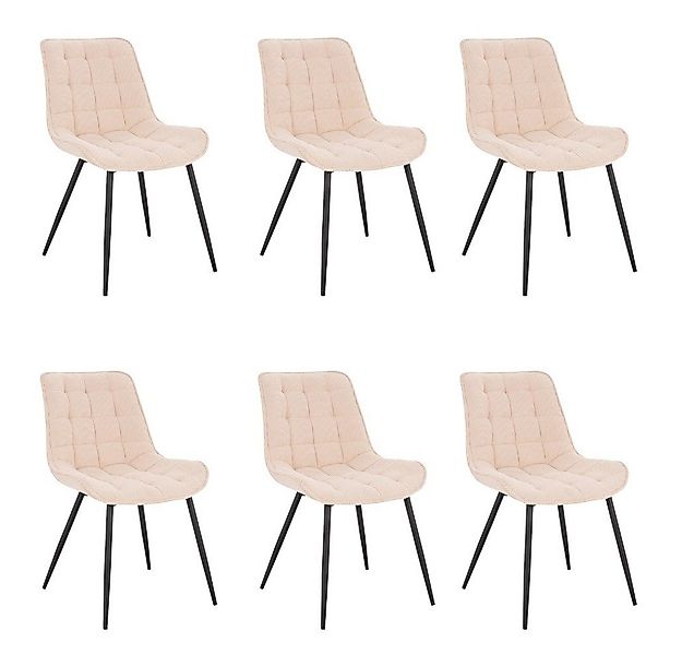 HOME DELUXE Esszimmerstuhl Polsterstuhl 2er - 8er Set IKALO (6 St), Gestell günstig online kaufen