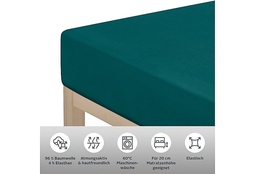 OTTO home Spannbettlaken Cremona Comfort, Jersey-Elasthan, Gummizug: rundum günstig online kaufen