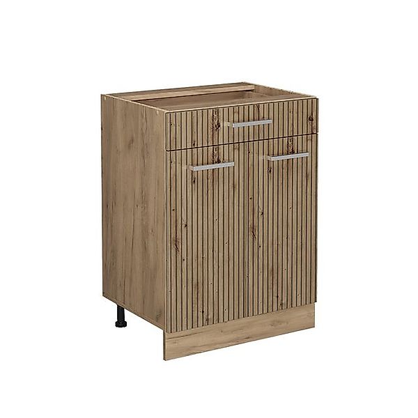 Vicco Küchenunterschrank R-Line Artisan-Eiche/Goldkraft Eiche 60 cm mit Sch günstig online kaufen