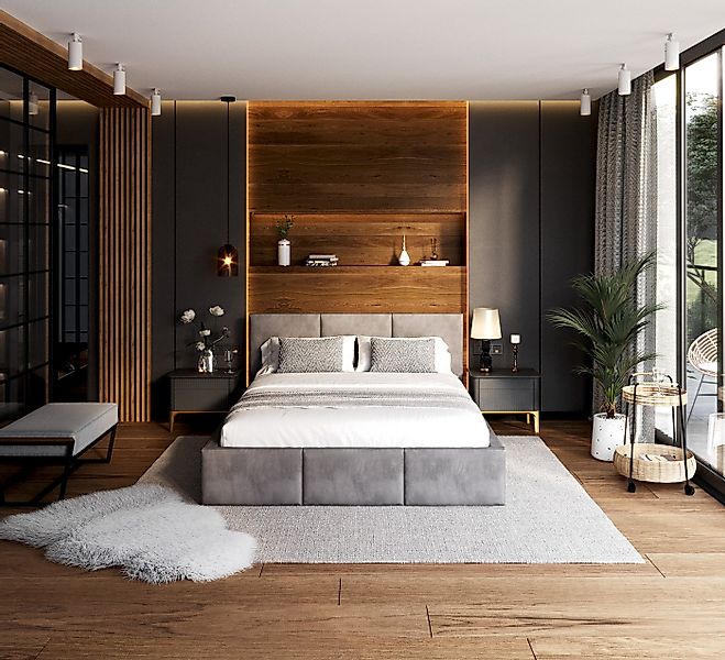 thematys Polsterbett Stauraumbett Bett mit Bettkasten - MADE IN EU - mit sa günstig online kaufen