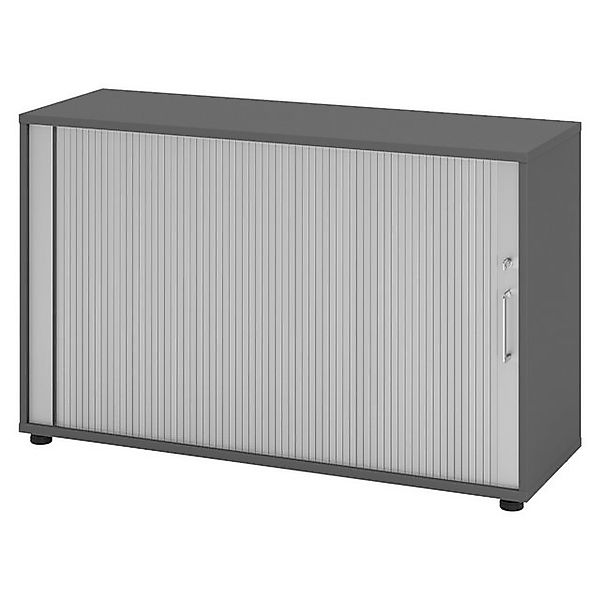 bümö Aktenschrank Rollladenschrank office - 2 Ordnerhöhen Dekor: Graphit/Si günstig online kaufen