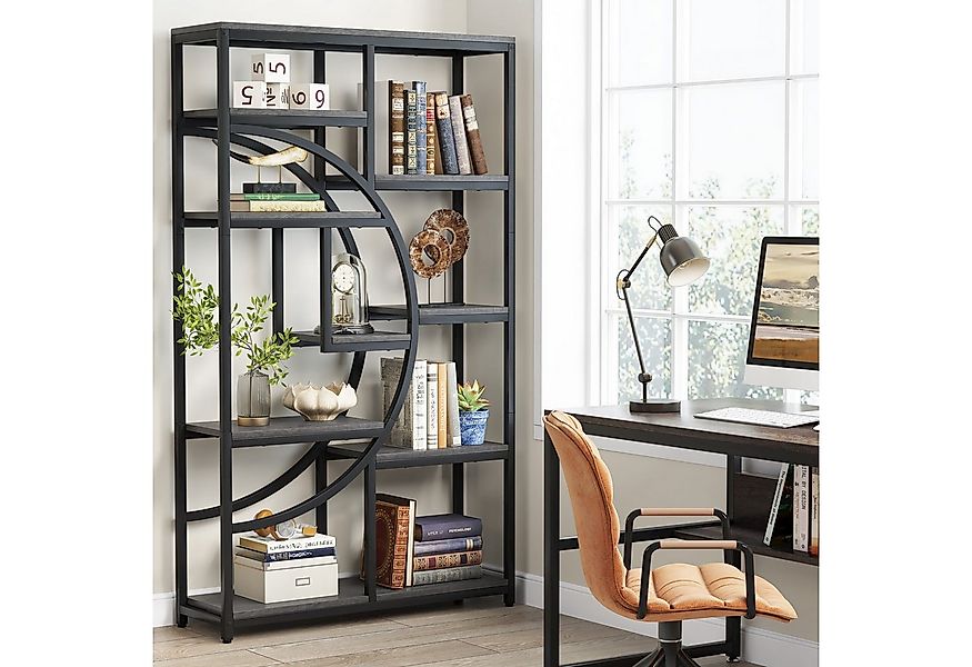 Tribesigns Bücherregal Raumteiler, Standregal mit 9 Ebenen, 175 x 95 x 30 c günstig online kaufen