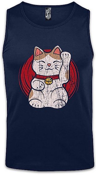 Urban Backwoods Tanktop Maneki Neko V Ärmelloses T-Shirt Winkekatze Maneki- günstig online kaufen