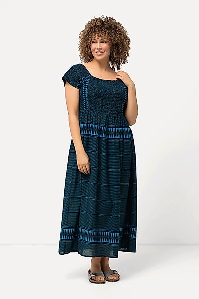 Ulla Popken Maxikleid Maxikleid Ethnomuster Carree-Ausschnitt günstig online kaufen