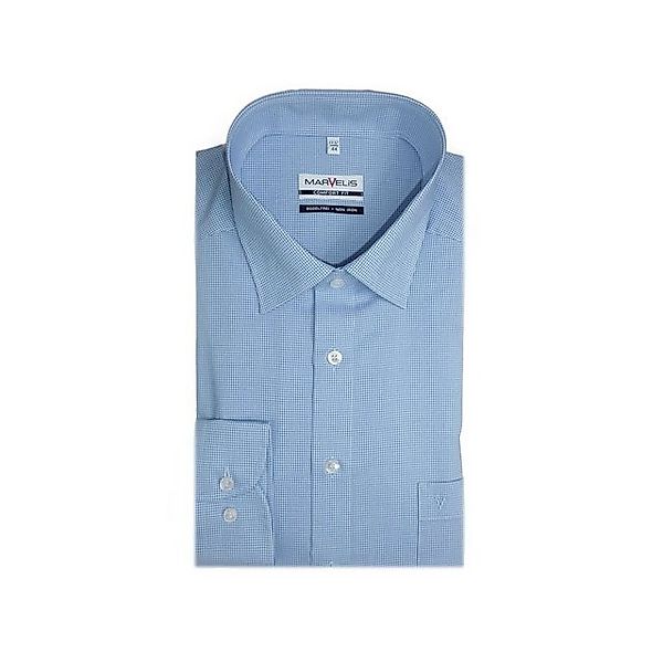 MARVELIS Businesshemd ’Langarm Business Hemd für Herren in blau’ (1-tlg., k günstig online kaufen