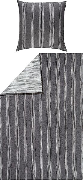 REDBEST Bettwäsche Wendebettwäsche, Biber, Streifen günstig online kaufen