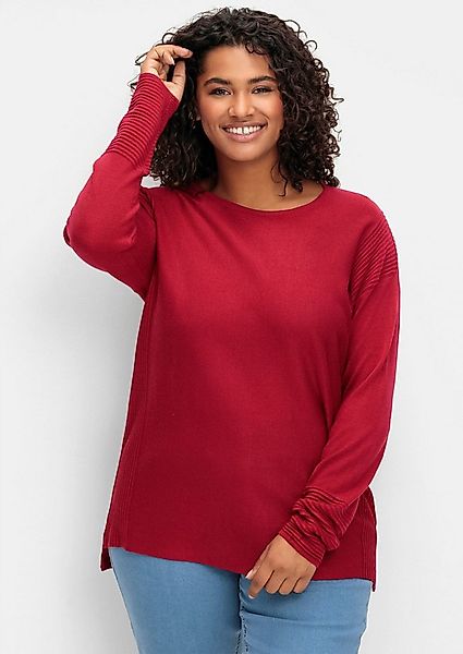 Sieh an! Strickpullover Pullover Langarm Jersey, Rippoptik günstig online kaufen