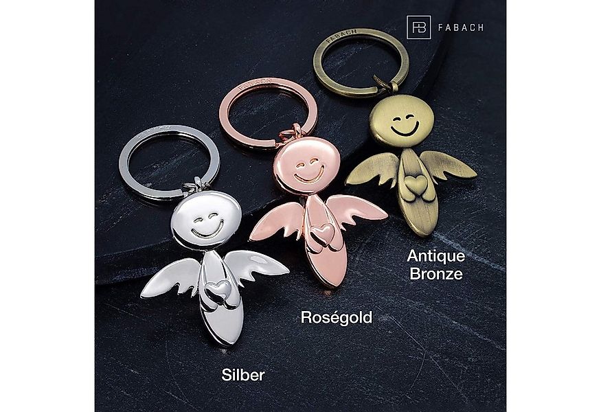 FABACH Schlüsselanhänger Schutzengel Smile mit Herz - Engel aus Metall - Ge günstig online kaufen