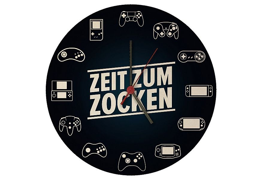 speecheese Wanduhr Zeit zum Zocken verschiedene Controller Wanduhr aus MDF günstig online kaufen