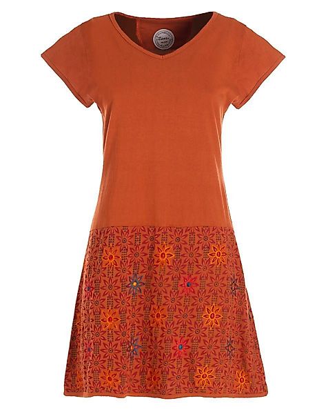 Vishes Tunikakleid Damen Sommerkleid Kurzarm Blumen-Kleid günstig online kaufen