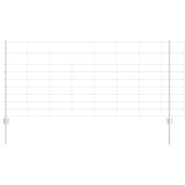 vidaXL Gartenzaun Zaun mit Pfosten Silber günstig online kaufen