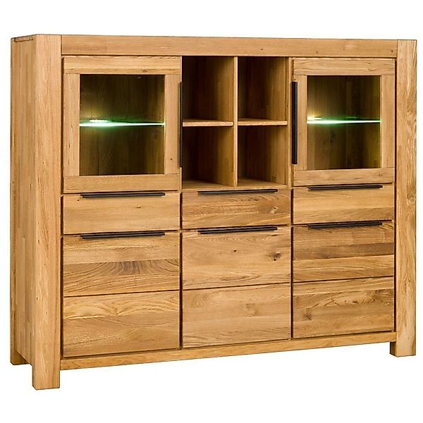 BENEDO MÖBEL Highboard Sina Wildeiche teilmassiv günstig online kaufen