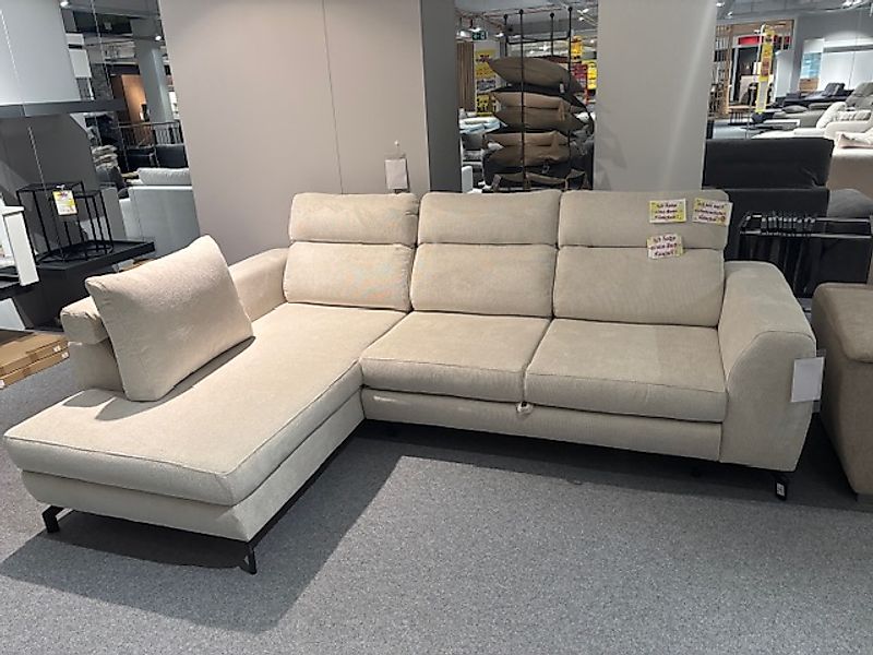 Ecksofa ca. 266 cm breit inkl. Bettfunktion, Bettkasten und 1 Seitenkissen günstig online kaufen