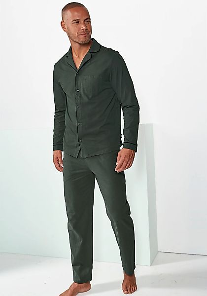 s.Oliver Pyjama, 2 Stk. Schlafanzug in klassischer Schnittführung aus beque günstig online kaufen