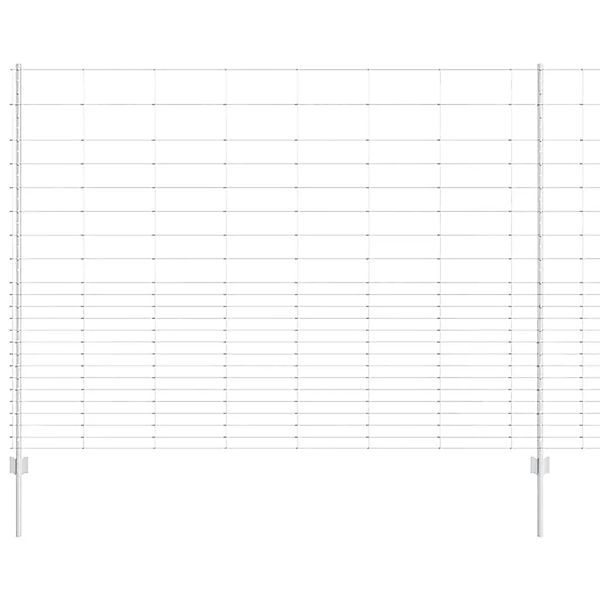 vidaXL Zaun mit Pfosten Silber 1,6 x 25 m Stahl 3337141 günstig online kaufen