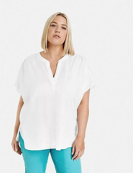 Samoon Kurzarmbluse Blusenshirt aus leichter Baumwolle günstig online kaufen
