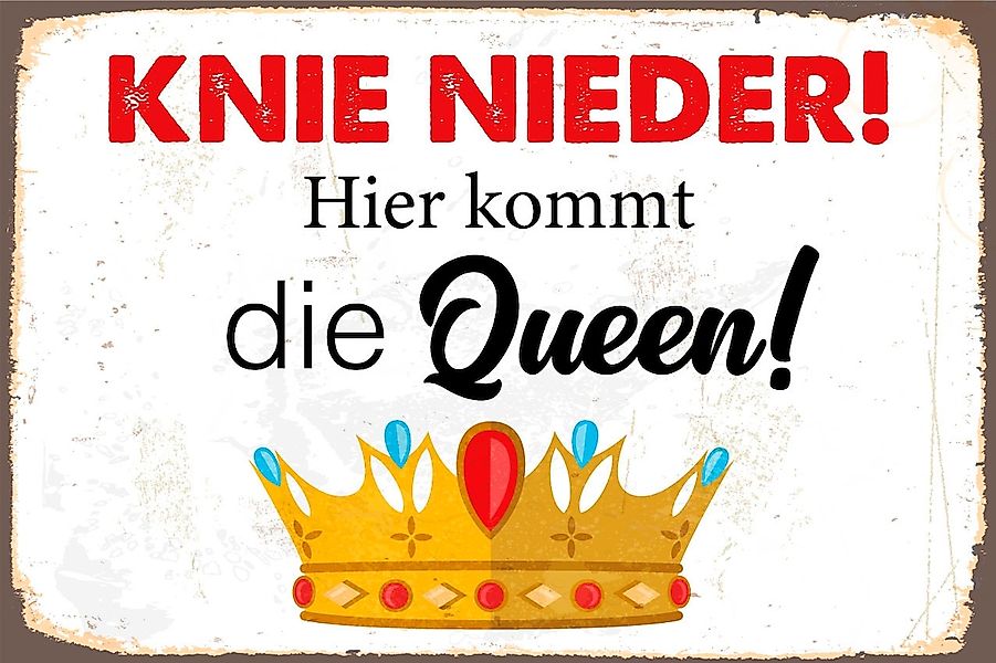 queence Metallbild »Queen«, Schriftzüge, (1 St.), Stahlschilder günstig online kaufen