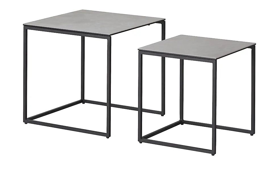 Jette Home Beistelltisch Set  Twins I ¦ grau ¦ Maße (cm): B: 50 H: 48 Tisch günstig online kaufen