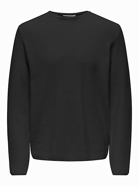 ONLY & SONS Strickpullover Pullover Langarm Rundhals Baumwolle Bequem 7769 günstig online kaufen