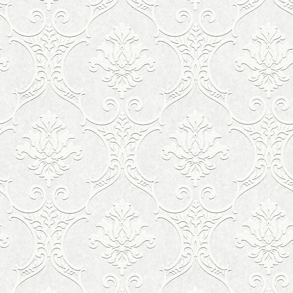 Bricoflor Barock Tapete Weiß überstreichbare Vliestapete mit Ornamenten Ele günstig online kaufen