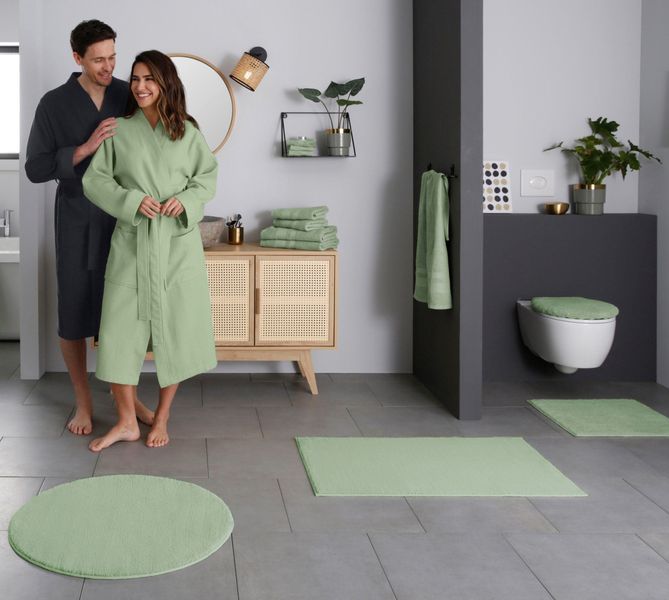 my home Badematte "Vanessa, Badvorleger, Badezimmer Teppich" Höhe 10 mm rut günstig online kaufen