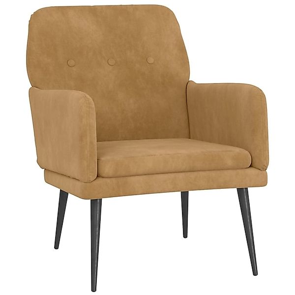 vidaXL Sessel Braun 62x79x79 cm Samt 351411 günstig online kaufen